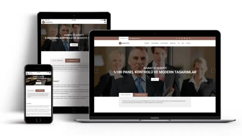 Avukat Ve Hukuk Bürosu Web Tasarım V2