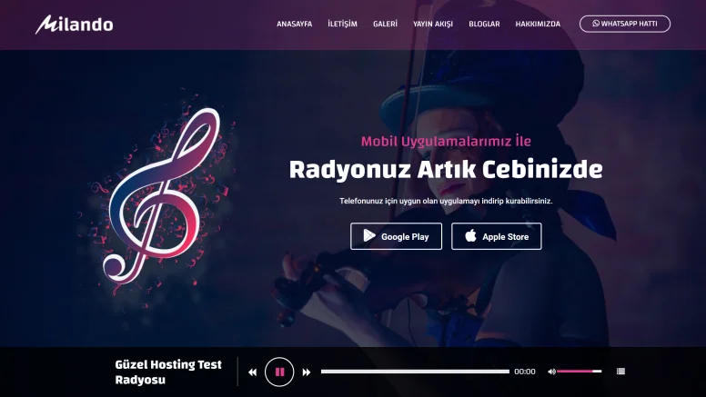 Milando Radyo Wordpress Teması